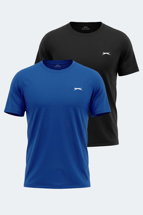 Slazenger ODALIS 2 Lİ SET Erkek Siyah - Lacivert Tişört
