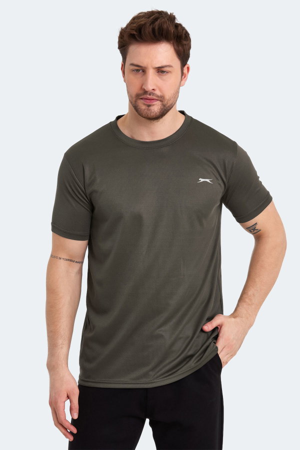 Slazenger ODALIS 3 LÜ SET Erkek SİYAH - HAKİ - SAKSMAVİ Tişört