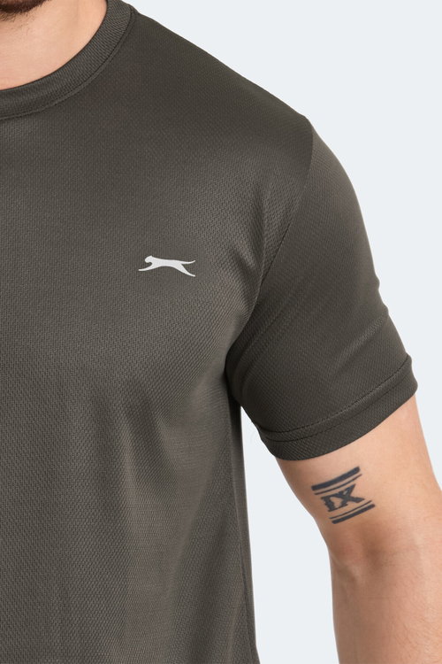 Slazenger ODALIS 3 LÜ SET Erkek SİYAH - HAKİ - SAKSMAVİ Tişört
