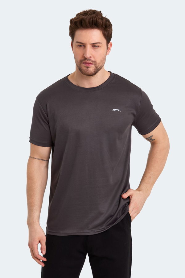 Slazenger ODALIS I Erkek Kısa Kol T-Shirt Koyu Gri
