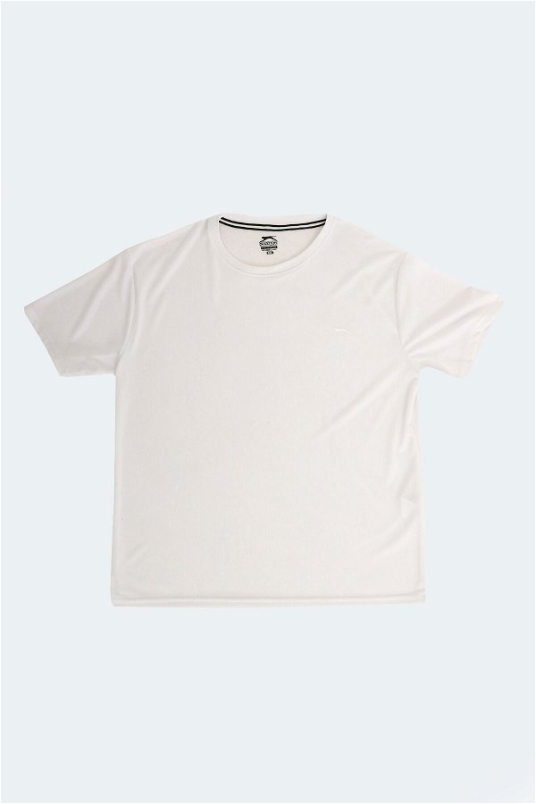 Slazenger ODALIS Büyük Beden Erkek Kısa Kol T-Shirt Beyaz