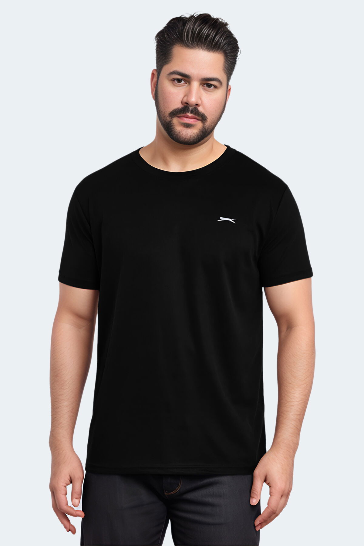 Slazenger ODALIS IN Büyük Beden Erkek Siyah Tişört - Thumbnail