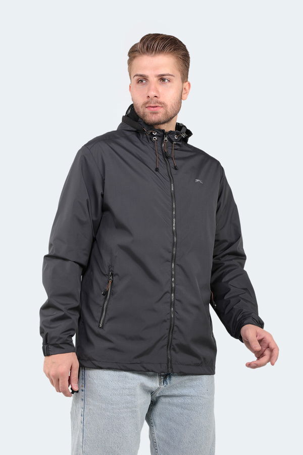 Slazenger OFANS Erkek Yağmurluk Koyu Gri