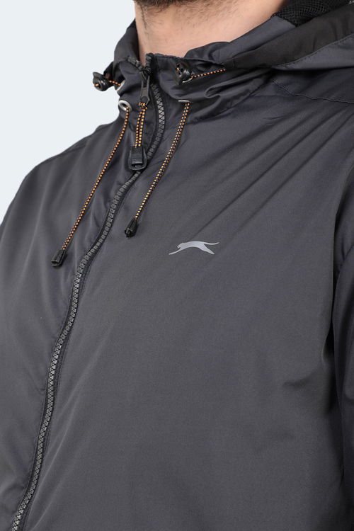 Slazenger OFANS Erkek Koyu Gri Yağmurluk