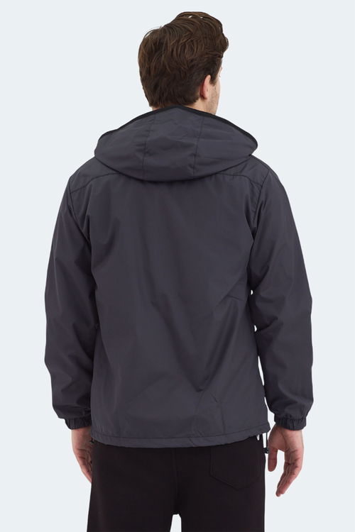 Slazenger OFANS Erkek Koyu Gri Yağmurluk