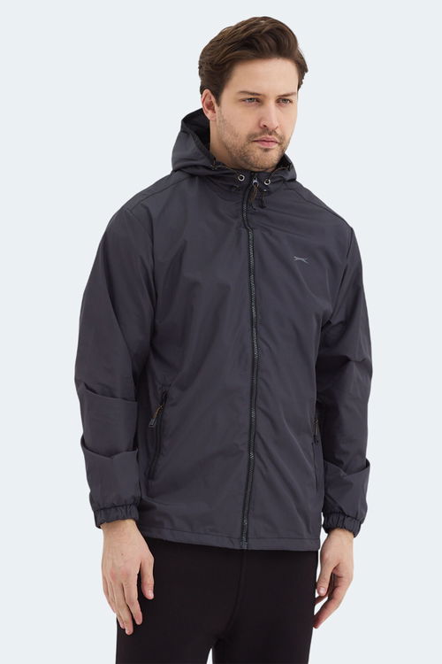 Slazenger OFANS Erkek Koyu Gri Yağmurluk