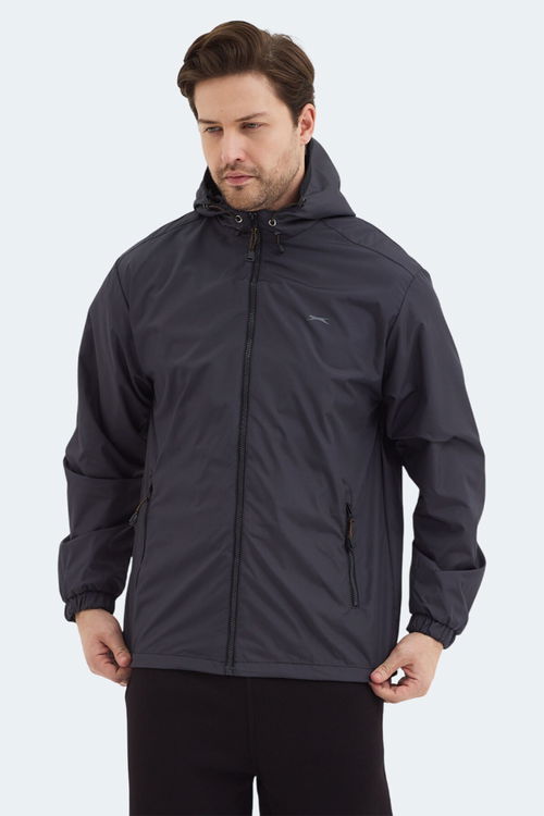 Slazenger OFANS Erkek Koyu Gri Yağmurluk