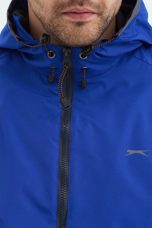 Slazenger OFANS Erkek Saks Mavi Yağmurluk