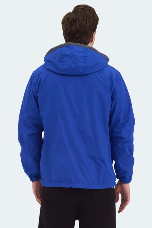 Slazenger OFANS Erkek Saks Mavi Yağmurluk