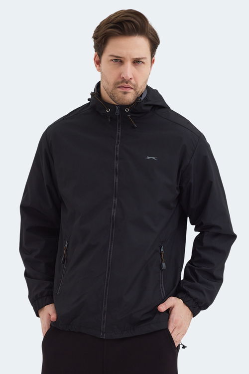 Slazenger OFANS Erkek Siyah Yağmurluk