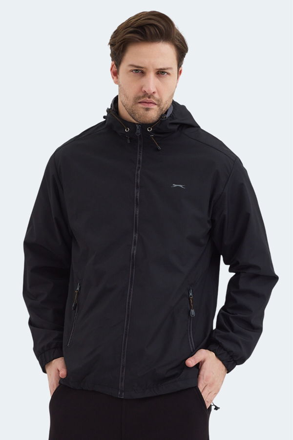 Slazenger OFANS Erkek Siyah Yağmurluk