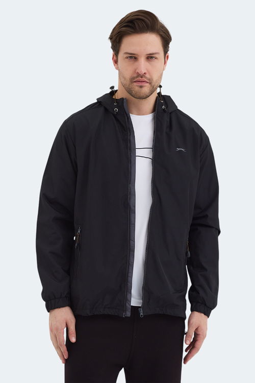 Slazenger OFANS Erkek Siyah Yağmurluk