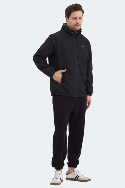 Slazenger OFANS Erkek Siyah Yağmurluk