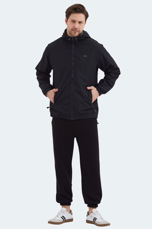 Slazenger OFANS Erkek Siyah Yağmurluk