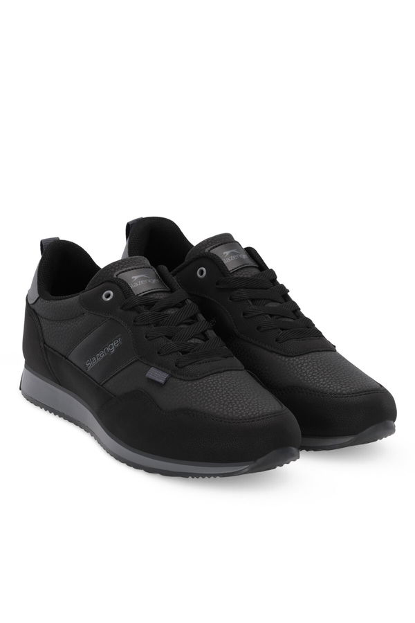 Slazenger OFFENSE Erkek Günlük Ayakkabı Siyah / Koyu Gri