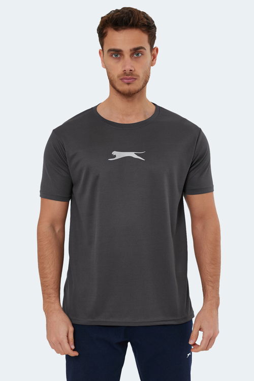 Slazenger OHAD I Erkek Kısa Kol T-Shirt Koyu Gri