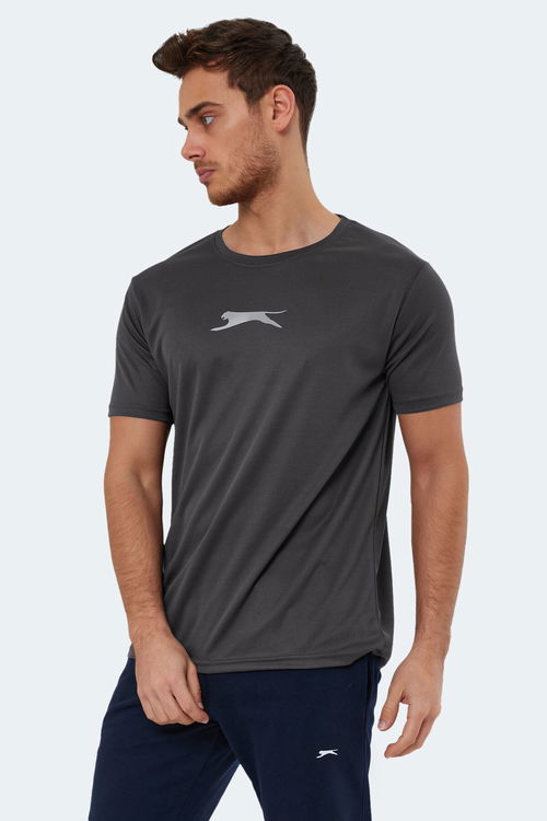 Slazenger OHAD I Erkek Kısa Kol T-Shirt Koyu Gri