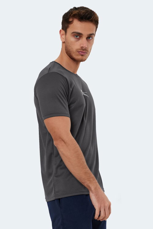 Slazenger OHAD I Erkek Kısa Kol T-Shirt Koyu Gri