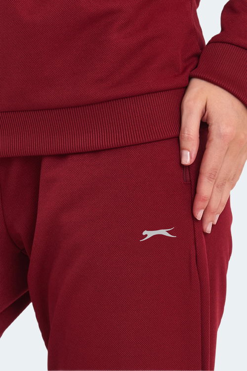 Slazenger OLINDA Kadın Cepli Bordo Eşofman Takımı
