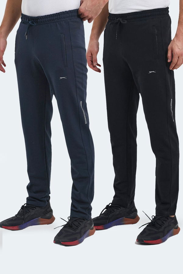 Slazenger OLIVA 2 Lİ SET Erkek Siyah - Lacivert Eşofman Altı