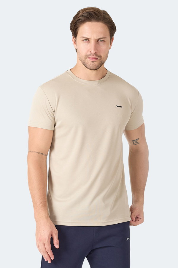 Slazenger OMAR KTN 3 LÜ SET Erkek Ekru - Lacivert - Kırmızı Tişört