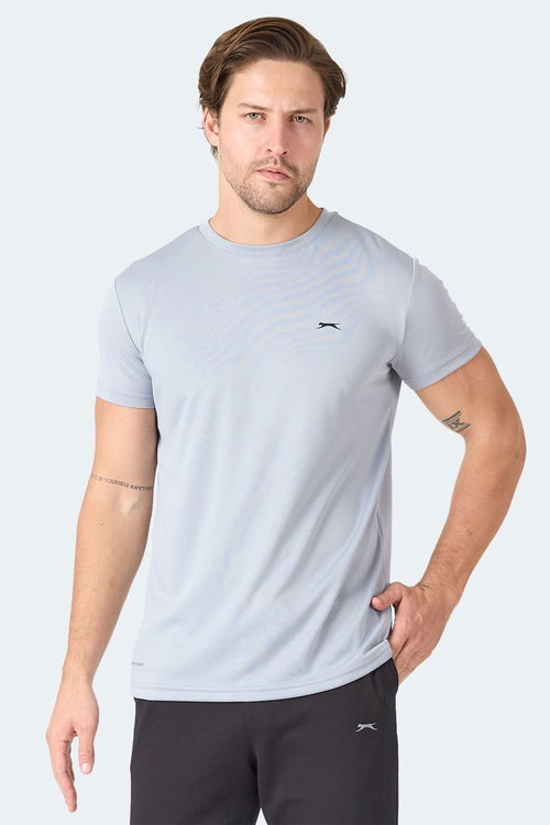 Slazenger OMAR KTN Erkek Açık Gri Tişört