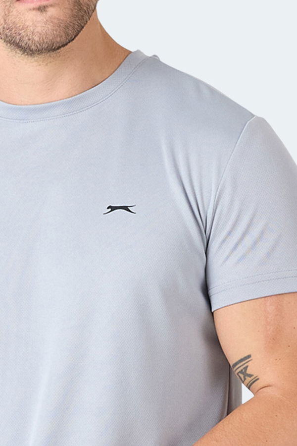 Slazenger OMAR KTN Erkek Açık Gri Tişört