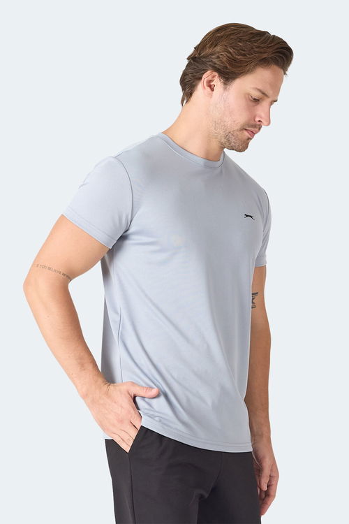 Slazenger OMAR KTN Erkek Açık Gri Tişört