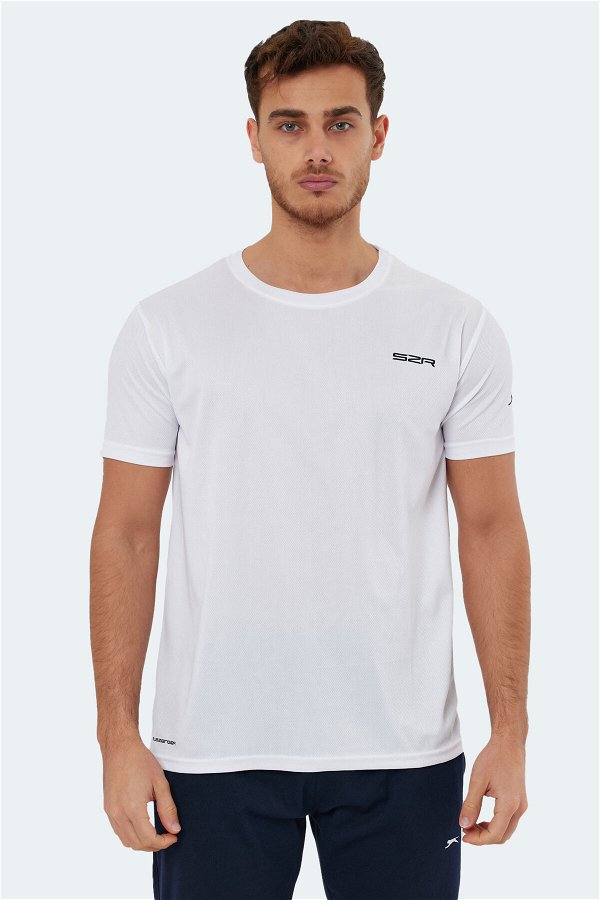 Slazenger OMAR KTN Erkek Kısa Kol T-Shirt Beyaz