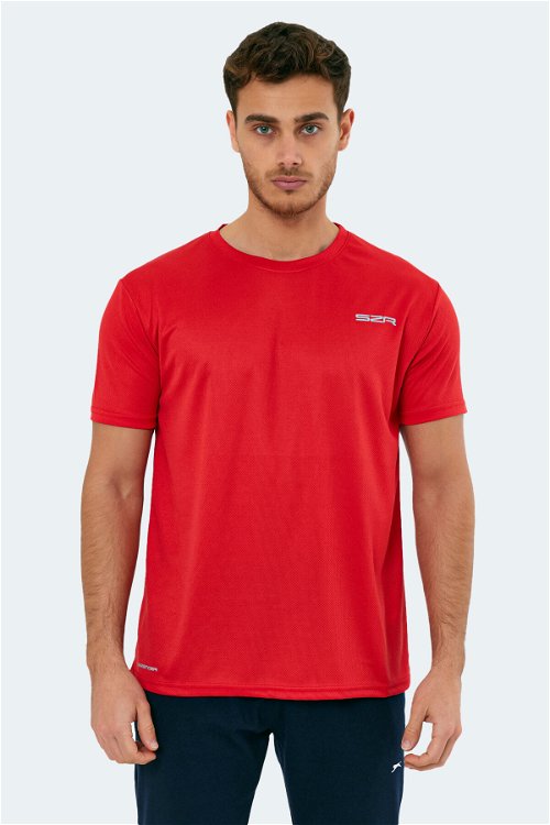 Slazenger OMAR KTN Erkek Kısa Kol T-Shirt Kırmızı