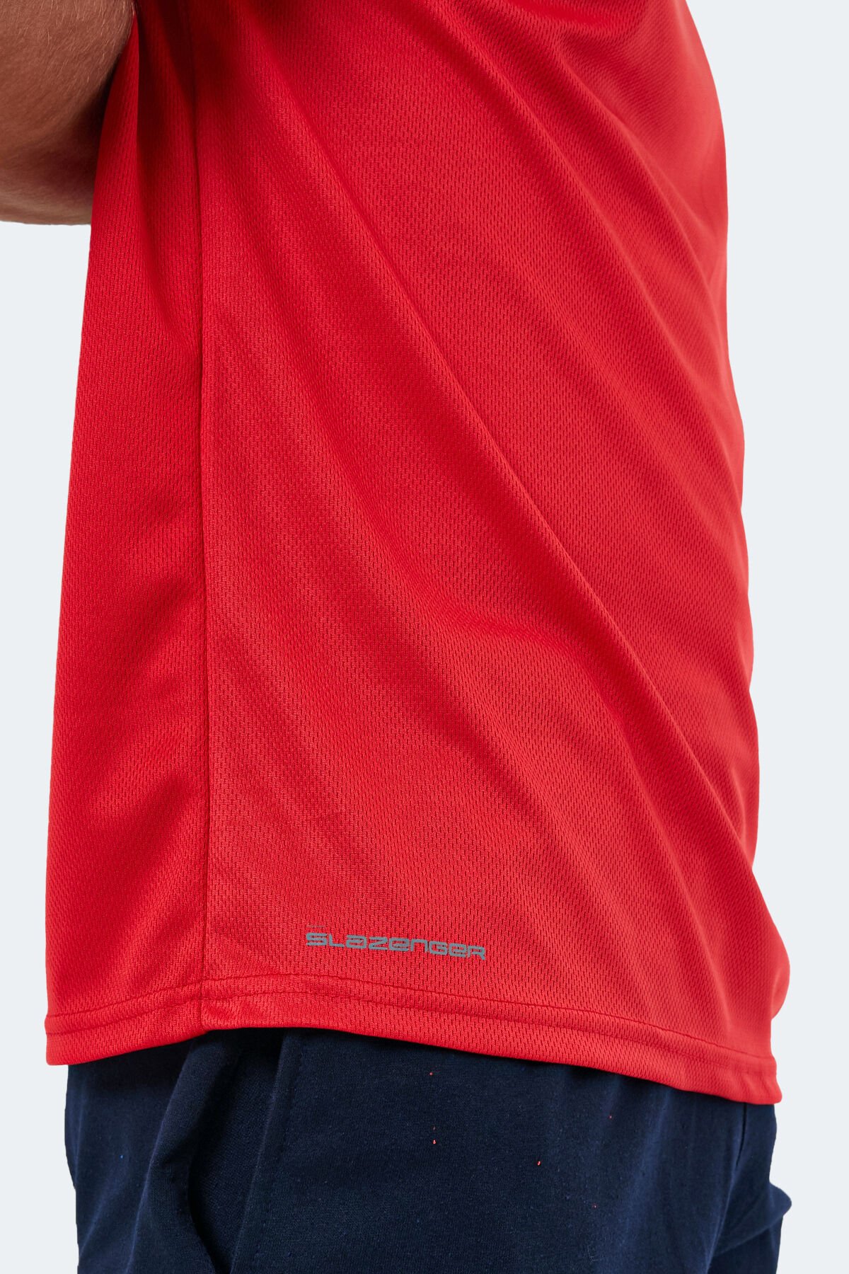 Slazenger OMAR KTN Erkek Kısa Kol T-Shirt Kırmızı - Thumbnail