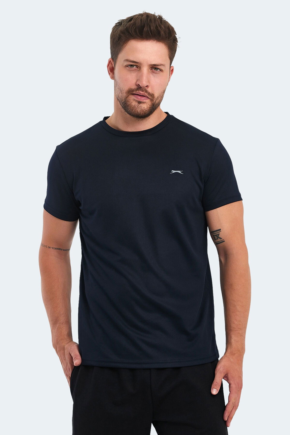 Slazenger OMAR KTN Erkek Lacivert Tişört - Thumbnail