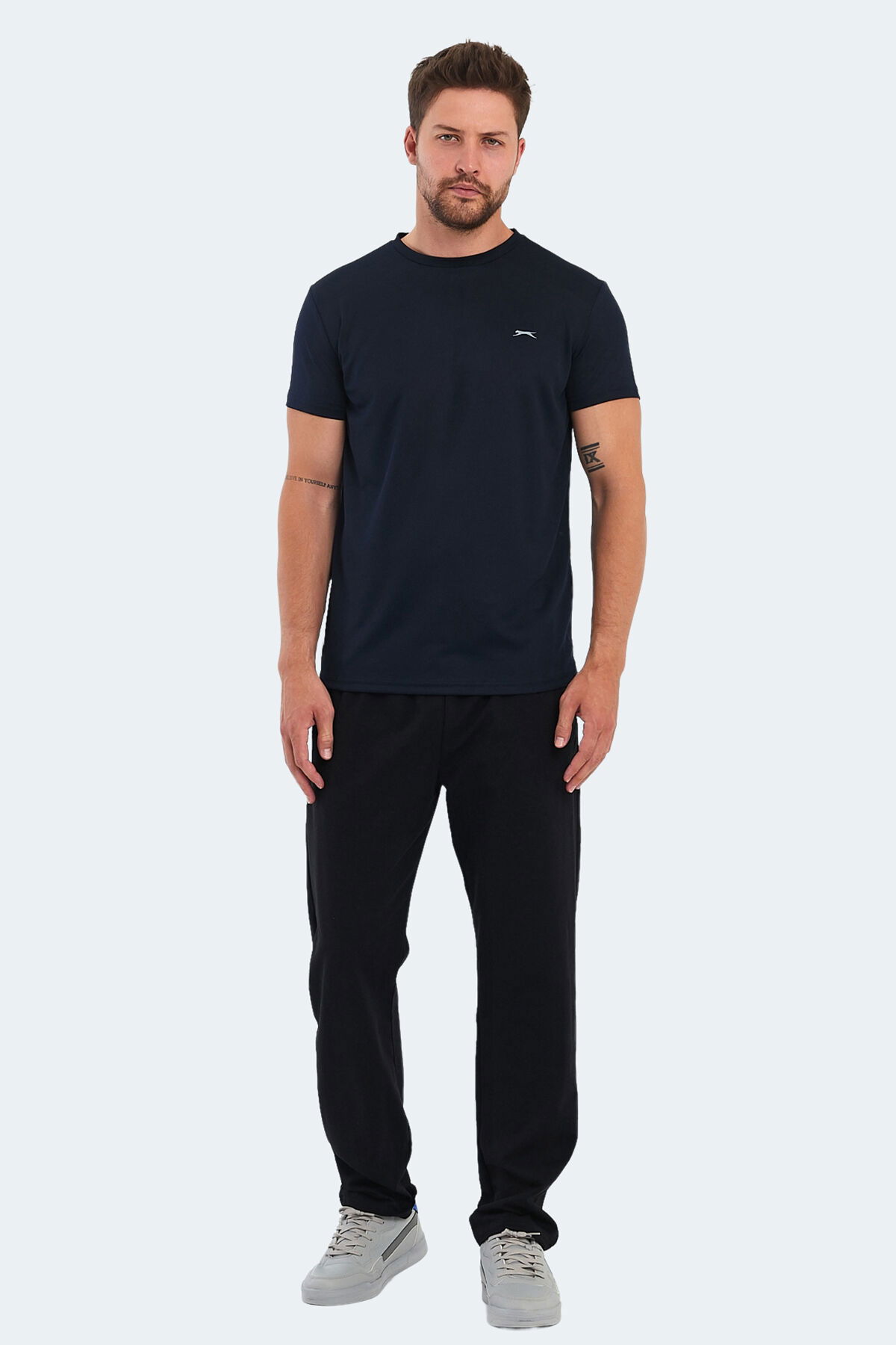 Slazenger OMAR KTN Erkek Lacivert Tişört - Thumbnail