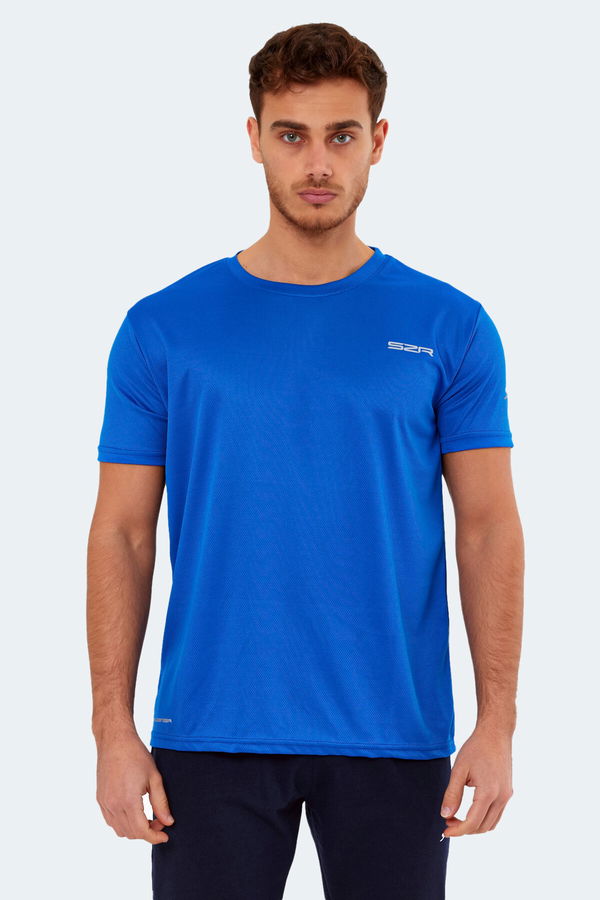 Slazenger OMAR KTN Erkek Kısa Kol T-Shirt Saks Mavi