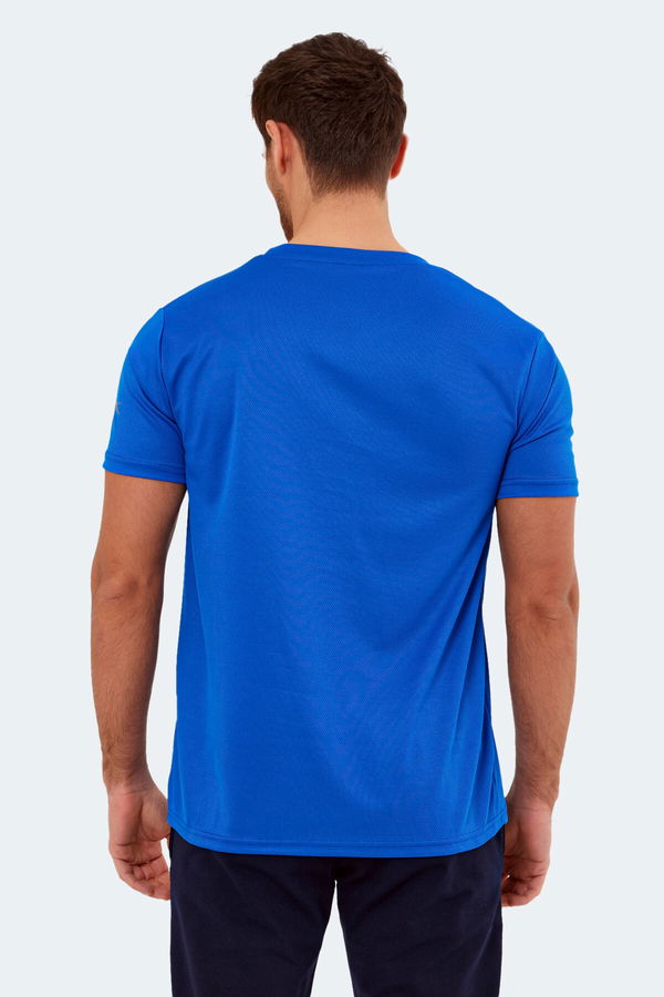 Slazenger OMAR KTN Erkek Kısa Kol T-Shirt Saks Mavi