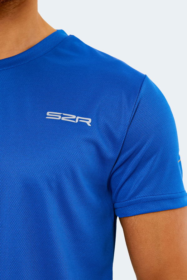 Slazenger OMAR KTN Erkek Tişört Saks Mavi
