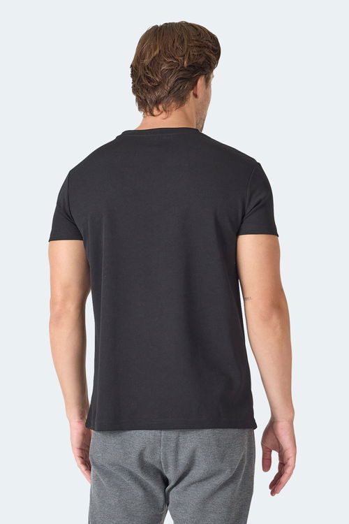 Slazenger OMAR KTN Erkek Siyah Tişört