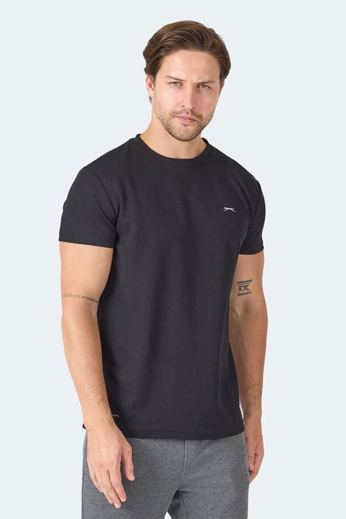 Slazenger OMAR KTN Erkek Siyah Tişört
