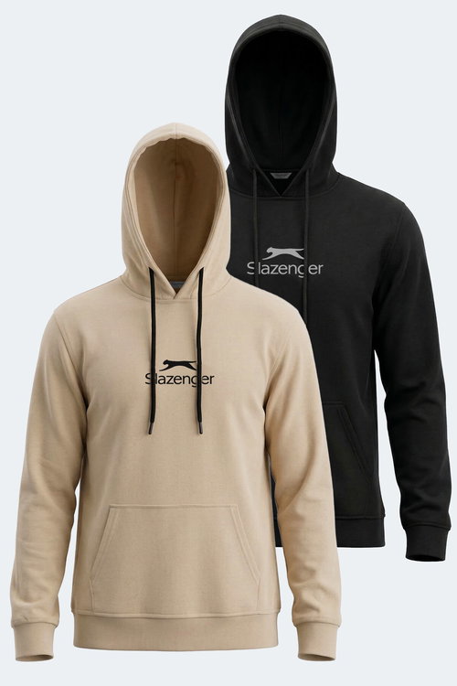 Slazenger ONCA 2 Lİ SET Erkek Siyah - Bej Sweatshırt