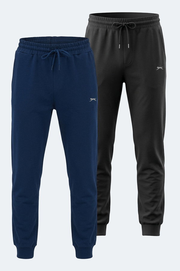 Slazenger ONIONIX 2 Lİ SET Erkek Siyah - Lacivert Eşofman Altı