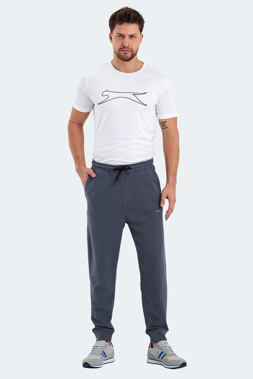 Slazenger ONIONIX I Erkek Cepli Koyu Gri Kamuflaj Eşofman Altı