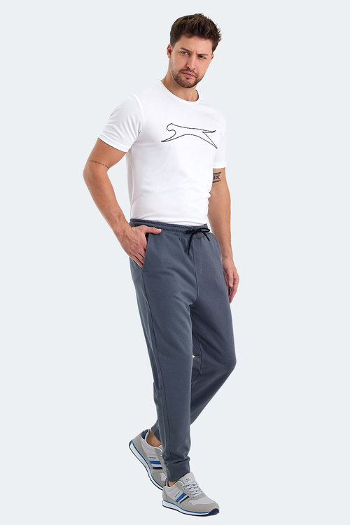 Slazenger ONIONIX I Erkek Cepli Koyu Gri Kamuflaj Eşofman Altı