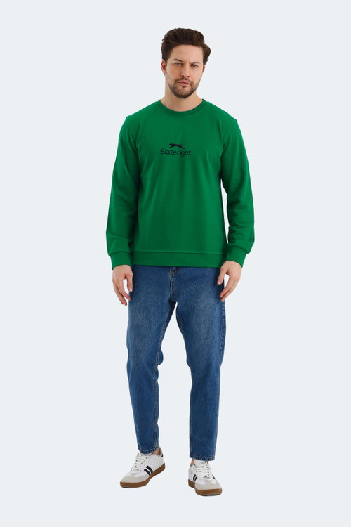 Slazenger ORTWIN 2 Lİ SET Erkek Beyaz - Yeşil Sweatshırt