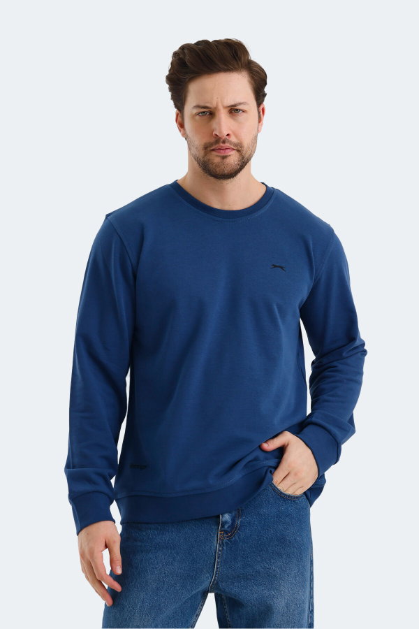 Slazenger ORVAR IN Erkek Lacivert Sweatshırt
