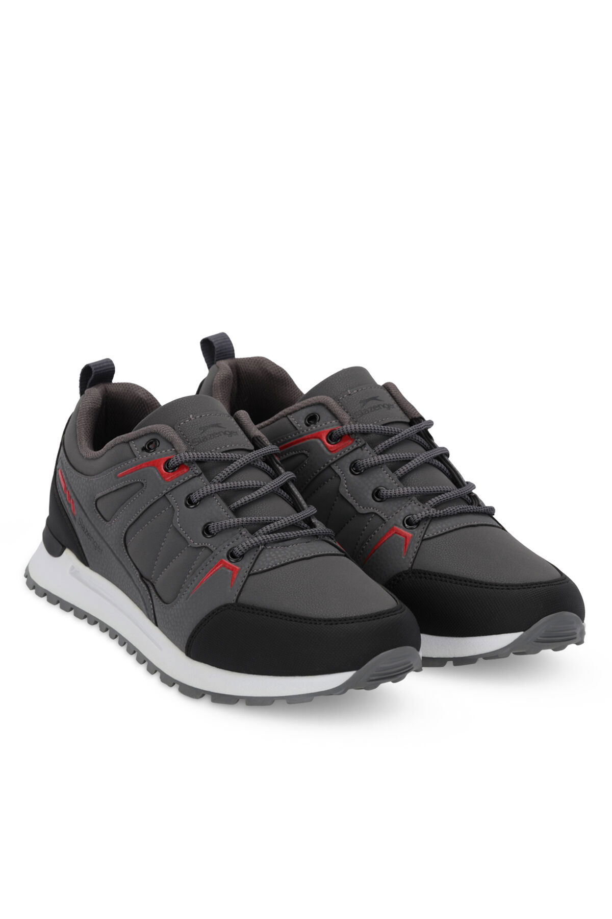 Slazenger OUTBACK I Erkek Koyu Gri / Kırmızı Günlük Spor Ayakkabısı - Thumbnail