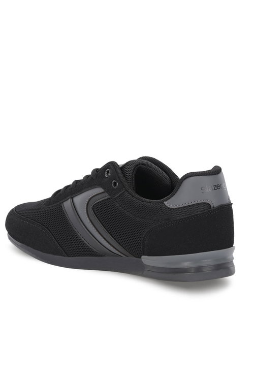 Slazenger OVERMAN I Erkek Siyah / Koyu Gri Günlük Spor Ayakkabısı