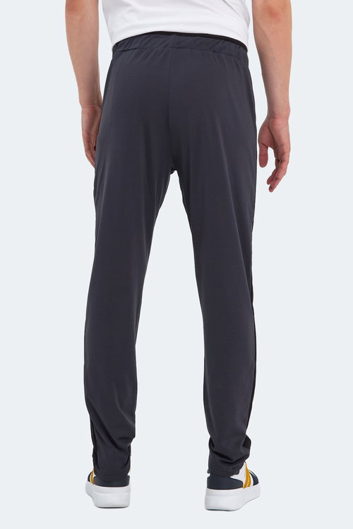 Slazenger OXFORD I Erkek Fermuar Cepli Koyu Gri Eşofman Altı