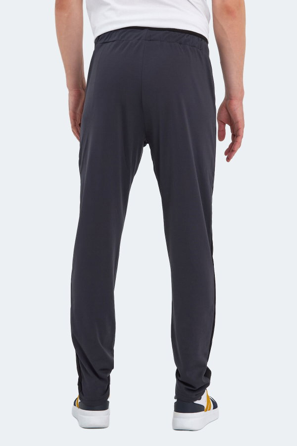 Slazenger OXFORD I Erkek Fermuar Cepli Koyu Gri Eşofman Altı