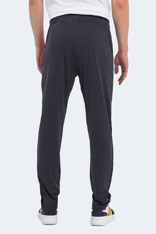 Slazenger OXFORD I Erkek Fermuar Cepli Koyu Gri Eşofman Altı