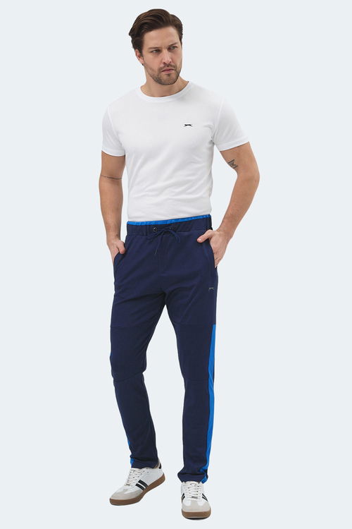 Slazenger OXFORD I Erkek Fermuar Cepli Lacivert Eşofman Altı